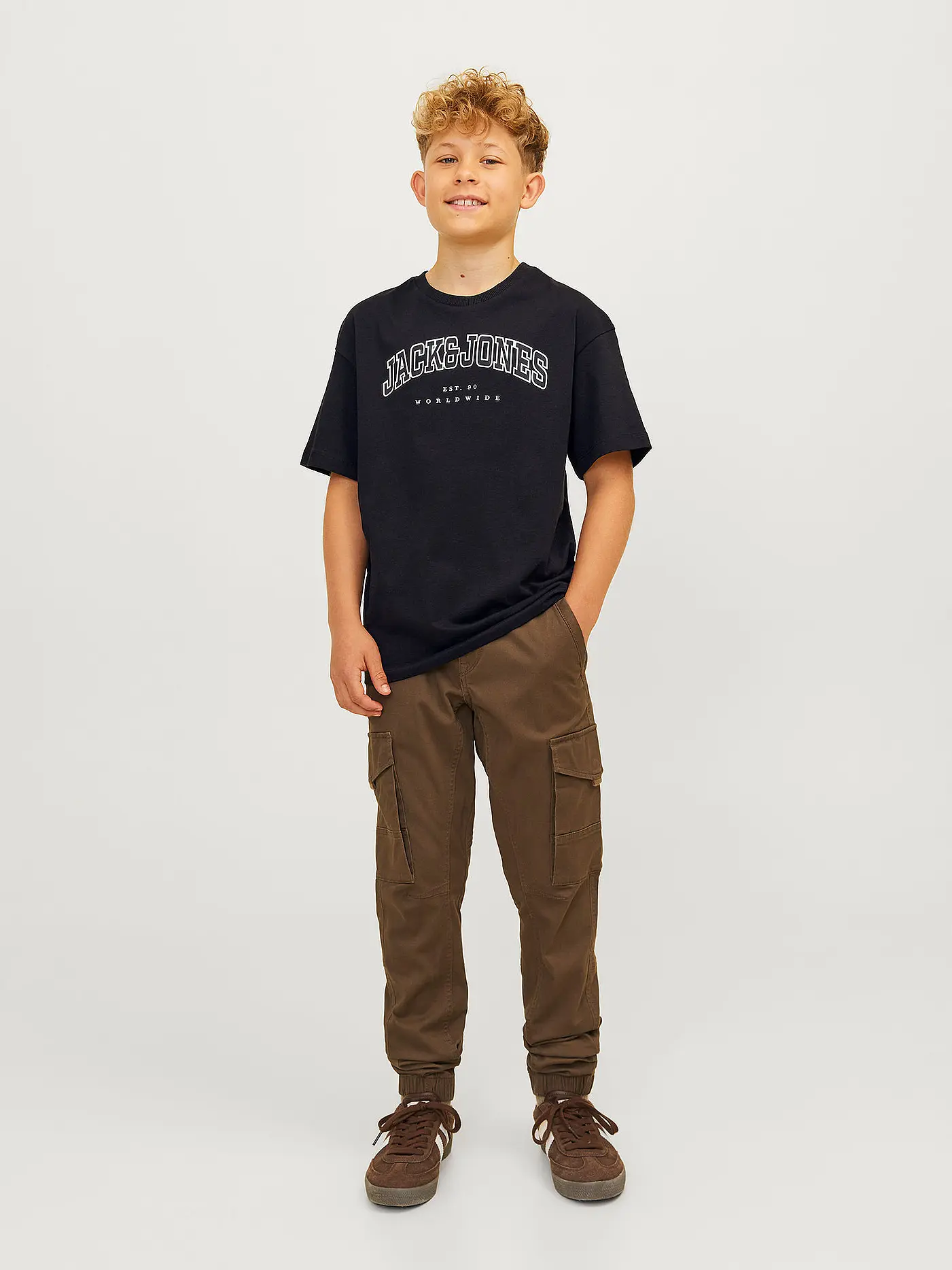 JACK & JONES | Jungen T-Shirt JJECALEB | schwarz